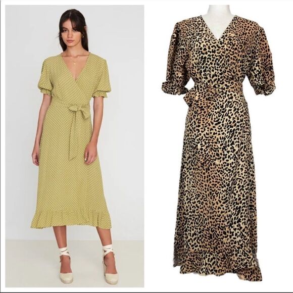 Faithfull The Brand Abbey Midi Wrap Dress - Picture 3 of 14